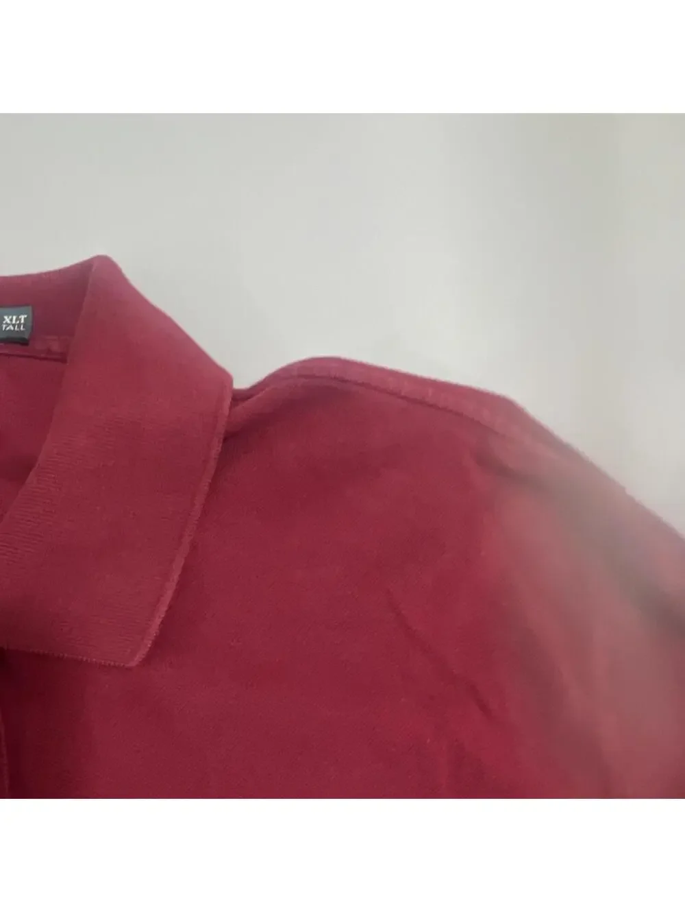 BIG TALL Polo Ralph Lauren Men's Maroon Red Cotton Long Sleeve Polo XLT $89
